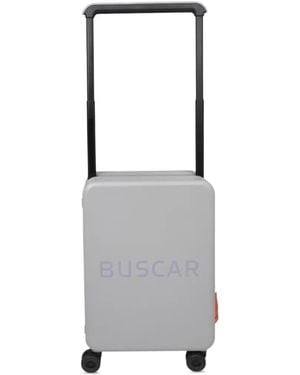 BUSCAR 1 Logo-Print Ribbed Cabin Bag - Grey