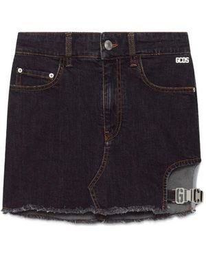 Gcds Denim Miniskirt - Blue