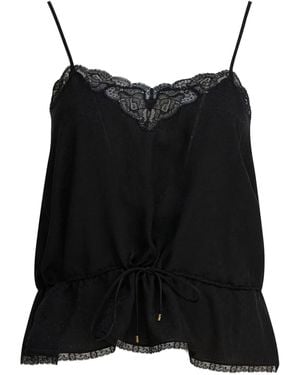 Chloé Lace Drawstring Blouse - Black