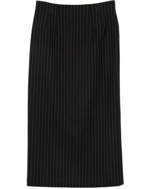 Wardrobe NYC Pinstripe Pencil Skirt - Black