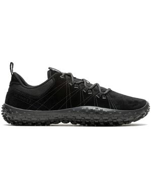 Merrell Wrapt Suede Lace-Up Trainers - Black