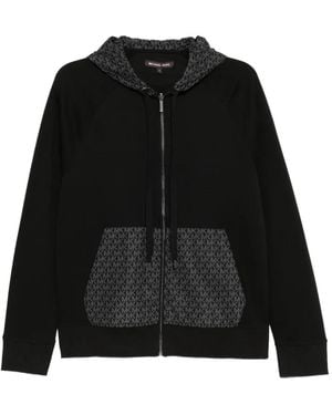 Michael Kors Monogram Hooded Jacket - Black