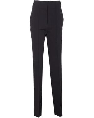 Sportmax Hook-Zip Straight Trousers - Blue