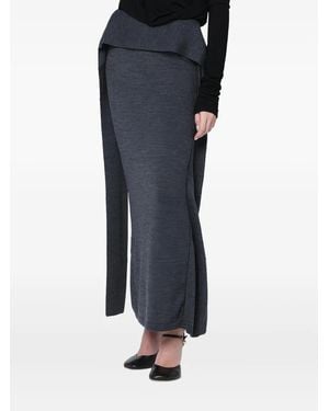 Entire studios Ribbed-Knit Long Skirt - Blue