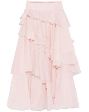 Aje. Villa Ruffled Maxi Skirt - Pink