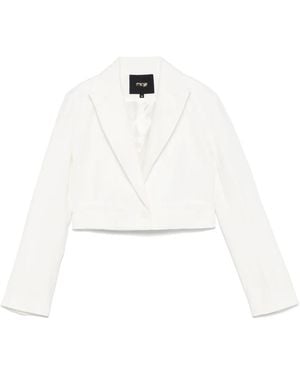 Maje Cropped Blazer - White