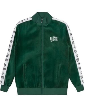 Billionaire Logo-Embroidered Ribbed-Collar Jacket - Green