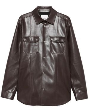 Nanushka Braylo Pintuck Pocket Shirt - Black