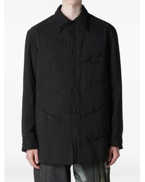 Yohji Yamamoto Collar-Detail Shirt Jacket - Black