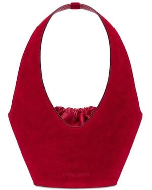 Alberta Ferretti スエード ショルダーバッグ - レッド