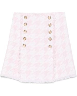 Balmain Tweed Minirock - Pink