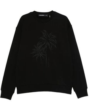 KARL LAGERFELD Embroidered Sweatshirt - Black