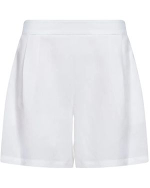 Blanca Vita Short Plissé À Taille Élastiquée - White