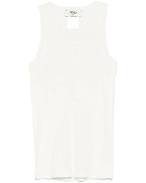Fendi Silk And Cotton Blend Top - White
