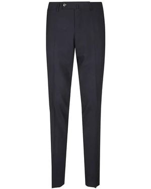 PT Torino Pressed-Crease Wool Trousers - Blue