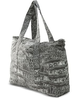 adidas By Stella McCartney Crocodile-Print Tote Bag - Gray