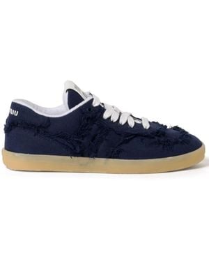 Miu Miu Denim Sneakers - Blue