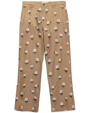 Honor The Gift Beaded Flower Trousers - Natural