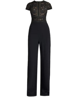 Tadashi Shoji Mono Cyran Con Paneles De Encaje - Azul