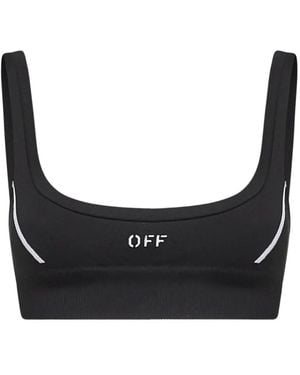 Off-White c/o Virgil Abloh Top Con Dettaglio A Righe - Nero