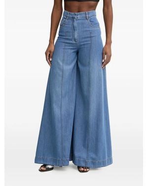 SIMONA CORSELLINI Seam-Detail Jeans - Blue