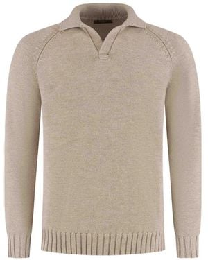 Zanone Raglan-Sleeve Polo-Collar Jumper - White