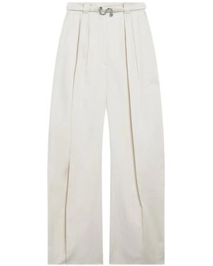 Sportmax Belted Pleated Pants - White