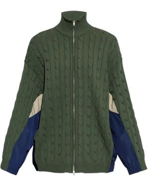 Balenciaga Hybrid Cardigan - Green