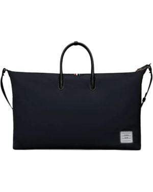 Thom Browne Logo-Patch Bag - Blue