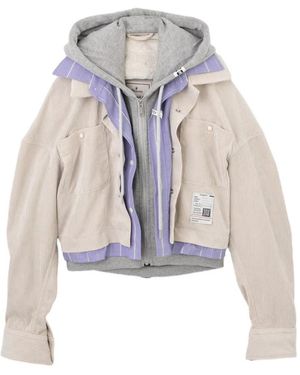 Maison Mihara Yasuhiro Distressed Denim Jacket - White