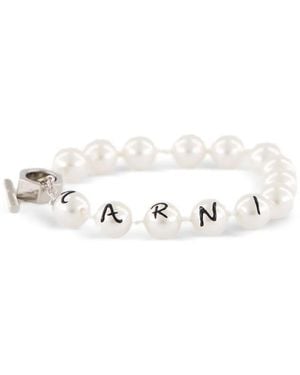 Marni Crystal-Bead Bracelet - White