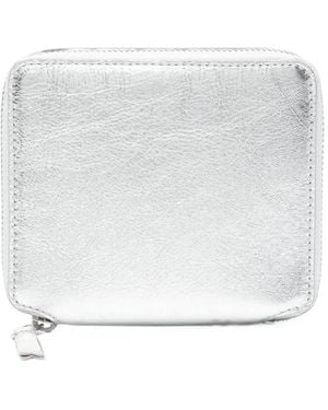 Comme des Garçons Classic Line Metallic-Effect Calf Leather Wallet - White