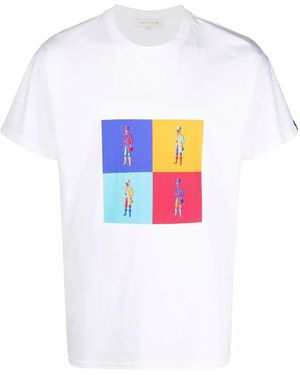 Mackintosh Dandy-Print T-Shirt - White
