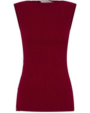 Anna Quan Top Con Botones - Rojo