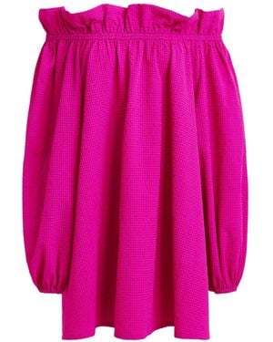 Essentiel Antwerp Ruffled-Neck Mini Dress - Pink