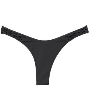 Frankie's Bikinis X Jennie Encore Braided-Strap Bikini Bottoms - Natural