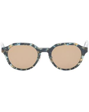 Thom Browne Oval-Frame Sunglasses - Natural