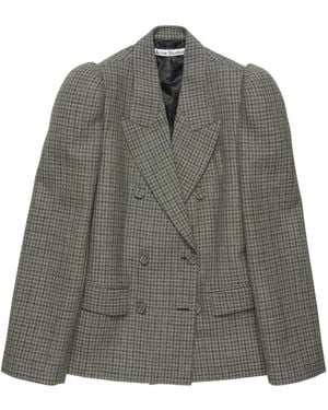 Acne Studios ハウンドトゥース ダブルジャケット - グレー