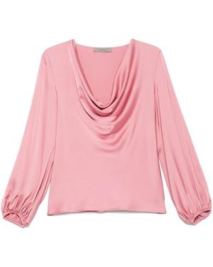 D.exterior Satin Blouse - Pink