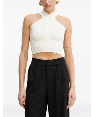 Guess Staci Halterneck Knitted Top - Black