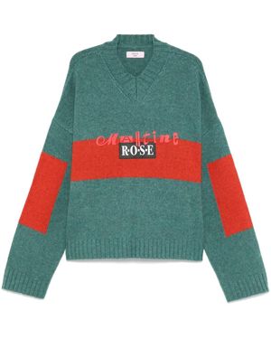 Martine Rose Contrast Stripe Sweater - Green