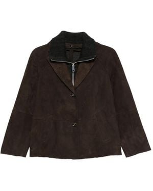 The Jackie Leathers Suede Blazer - Black