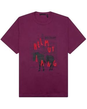 Helmut Lang Scribble Logo T-Shirt - Purple