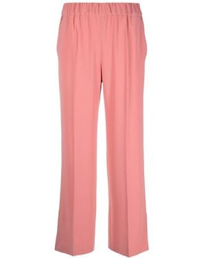 Alberto Biani Cropped Wide-Leg Trousers - Pink