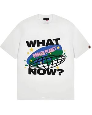 BROKEN PLANET T-Shirt What Now Snow À Imprimé Graphique - Blanc
