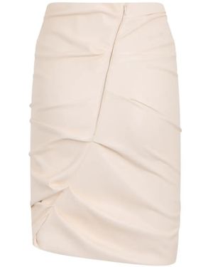 Philosophy Di Lorenzo Serafini Ruched-Design Asymmetric-Hem Skirt - White
