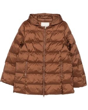 Max Mara Quilted Hooded Jacket - Brown