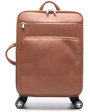 Eleventy Gepäckanhänger Aus Leder - Braun