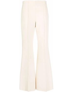 Ferragamo High-Waist Flared Trousers - Natural
