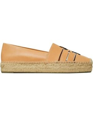 Tory Burch Leather Espadrilles Ines - Brown